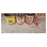 Old 5 gal oil cans adving.