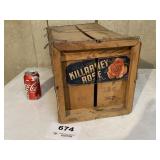 OLD WOOD ADVERTISING CRATE