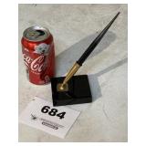 DESK SET W/SHEAFFER FOUNTAIN PEN MARKED 14K