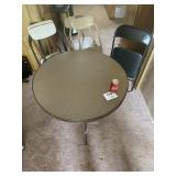 ROUND CARD TABLE WITH 5 CHAIRS