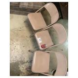 3 METAL FOLDING CHAIRS