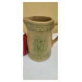 STONEWARE SALT GLAZE COW PITCHER