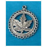 Sterling Silver Leaf Pendant 2.05 Grams