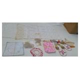 Old hand crocheted items  material  From Japan