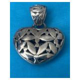 Sterling Silver Heart Pendant 6.79 Grams