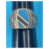 Sz.11 Sterling Silver Ring 11.37 Grams