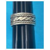 Sz.6.5 Sterling Silver Ring 5.90 Grams