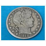 1912-D Barber Silver Half Dollar