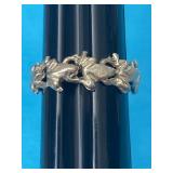 Sz.7.5 Sterling Silver Frog Ring 3.40 Grams