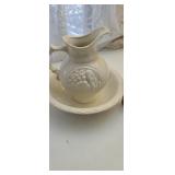 Stoneware Pitcher & Bowl