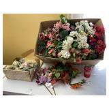 Box Full Artificial Flowers