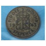 1942 UK Sixpence Coin
