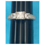 Sz.6.5 Sterling Silver Ring 3.28 Grams