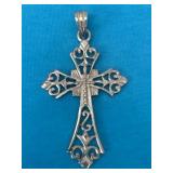 Sterling Silver Cross Pendant 1.86 Grams