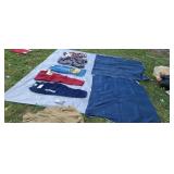 Clothing and denim material