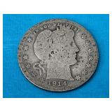 1914 Barber Silver Quarter