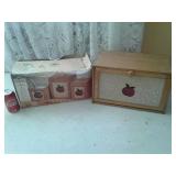 APPLE CANISTER SET & BREAD BOX