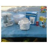 NEW IN Box COOKIE PRESS, COFFEE POT & MORE