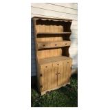 Two pc  China cabinet. Base is bad on one side.