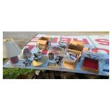 Touch lamp  spray paint & more.