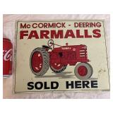 Metal Farmall Tractor Sign