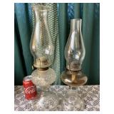 Oil lamps(right lamp base Has crack)