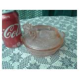 Vintage Depression Glass Cow on Nest