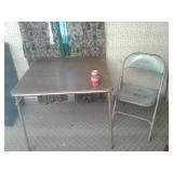 CARD TABLE & CHAIR