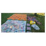 Old quilt  crochet bed spread  elc blanket.