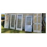 Patio doors & house doors.