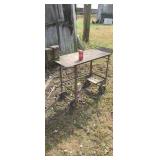 Steel  welding table.