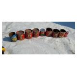 Old advertising coffee cans.