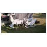 Plywood Santa  sleigh with deer.