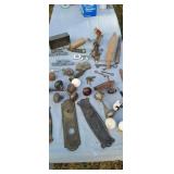Old door hardware Ford truck 150 numbers. Brass