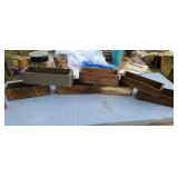 Old wood cheese boxes