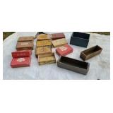 Old cigar box & wood.