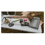 METAL DETECTOR, BUG SPRAYER, ETC