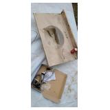 Lavatory top with faucet.