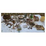 Hog scraper  wheel barowl wheels.   Tools.