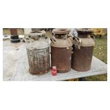 3) MILK CANS