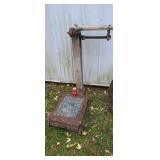 Old platform scales.