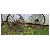 Two steel wheels.