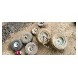 Lawn mower & dolly wheels.