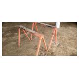 Pair of HD steel folding saw horses.
