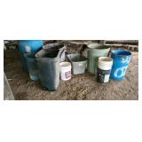 Plastic drum garbage cans 5 gallon buckets