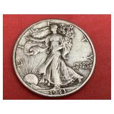 1943-D Walking Liberty Silver Half Dollar