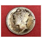 1924 Mercury silver dime