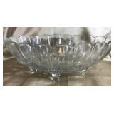 OVAL FRUIT CENTERPIECE BOWL CRYSTAL