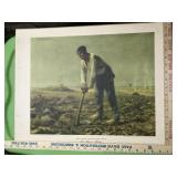 THE MAN WITH THE HOE BY JEAN MILLET PRINT