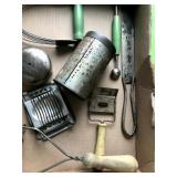 AJ MELON SCOOP, RUMFORD TIN CAN W/LID